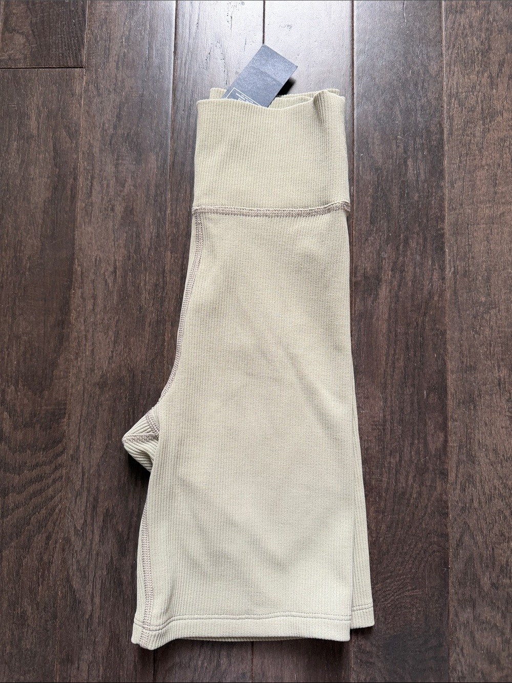 NWT Abercrombie & Fitch Sage Green Ribbed Bike Shorts